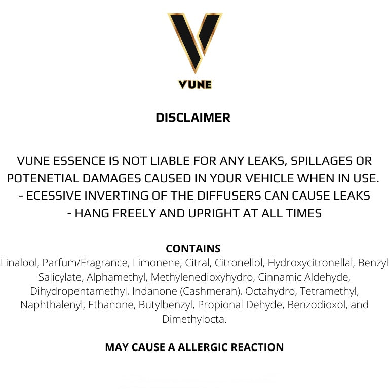 Buy 2 Vune Luxe Car Diffusers £20 - Vune Essence
