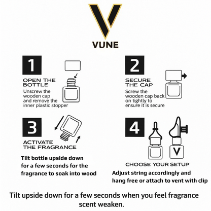 Vune Luxe Black Car Air Freshener Diffuser